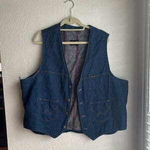 Vintage Wrangler Classic Blue Denim Vest